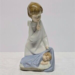 LLADRO Angel with Child Baby Vintage Porcelain Figurine